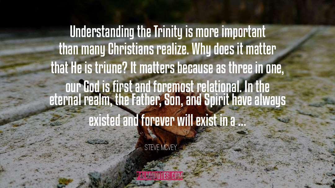 Steve McVey Quotes: Understanding the Trinity is more