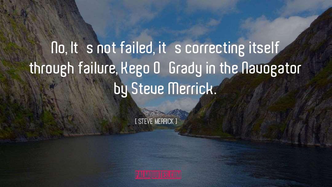 Steve Merrick Quotes: No, It's not failed, it's