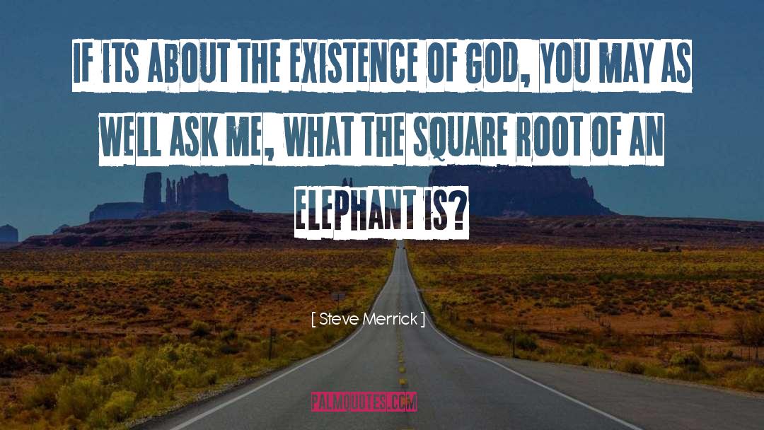 Steve Merrick Quotes: If its about the existence