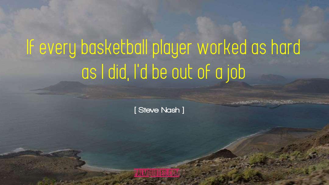 Steve Nash Quotes: If every basketball player worked