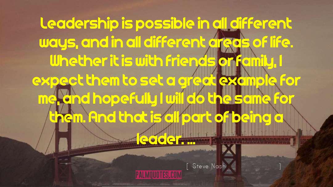 Steve Nash Quotes: Leadership is possible in all