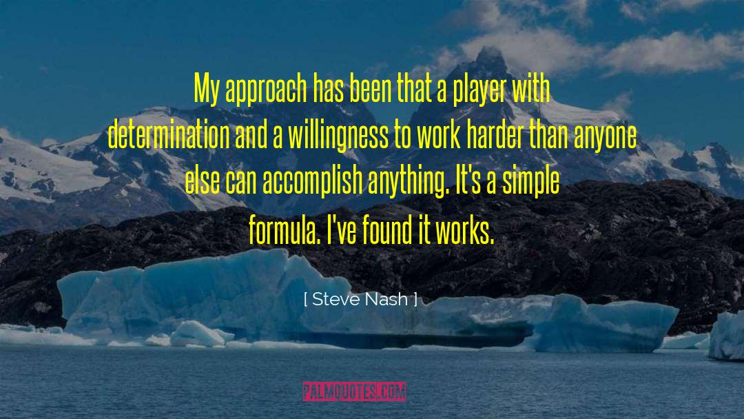 Steve Nash Quotes: My approach has been that