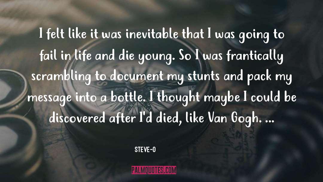 Steve-O Quotes: I felt like it was