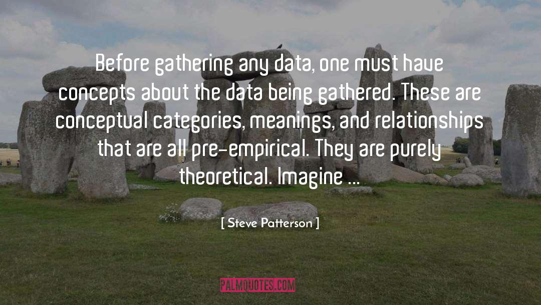 Steve Patterson Quotes: Before gathering any data, one