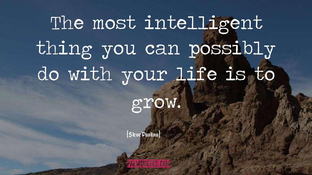 Steve Pavlina Quotes: The most intelligent thing you