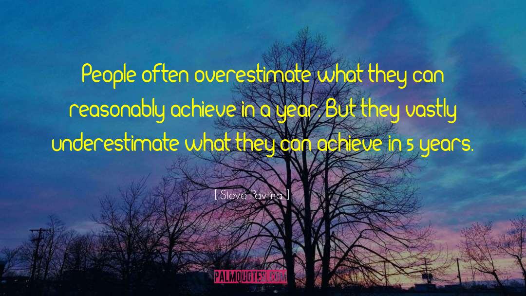 Steve Pavlina Quotes: People often overestimate what they