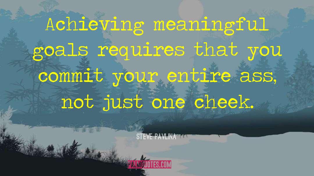 Steve Pavlina Quotes: Achieving meaningful goals requires that