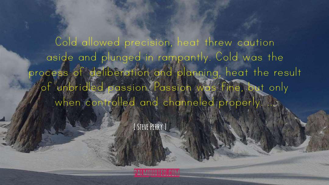 Steve Perry Quotes: Cold allowed precision, heat threw