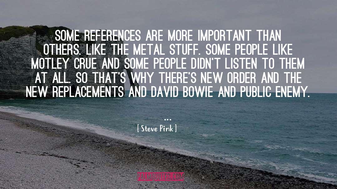 Steve Pink Quotes: Some references are more important