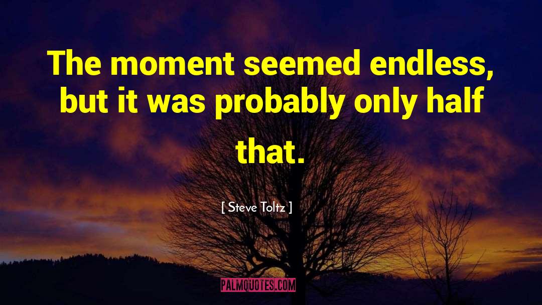 Steve Toltz Quotes: The moment seemed endless, but