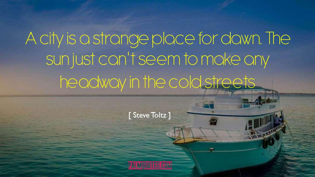 Steve Toltz Quotes: A city is a strange