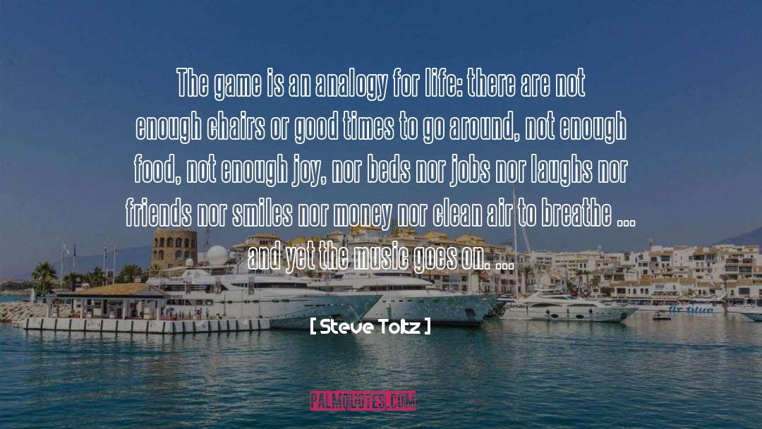 Steve Toltz Quotes: The game is an analogy