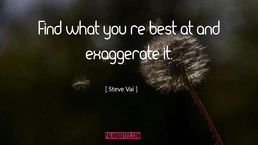 Steve Vai Quotes: Find what you're best at