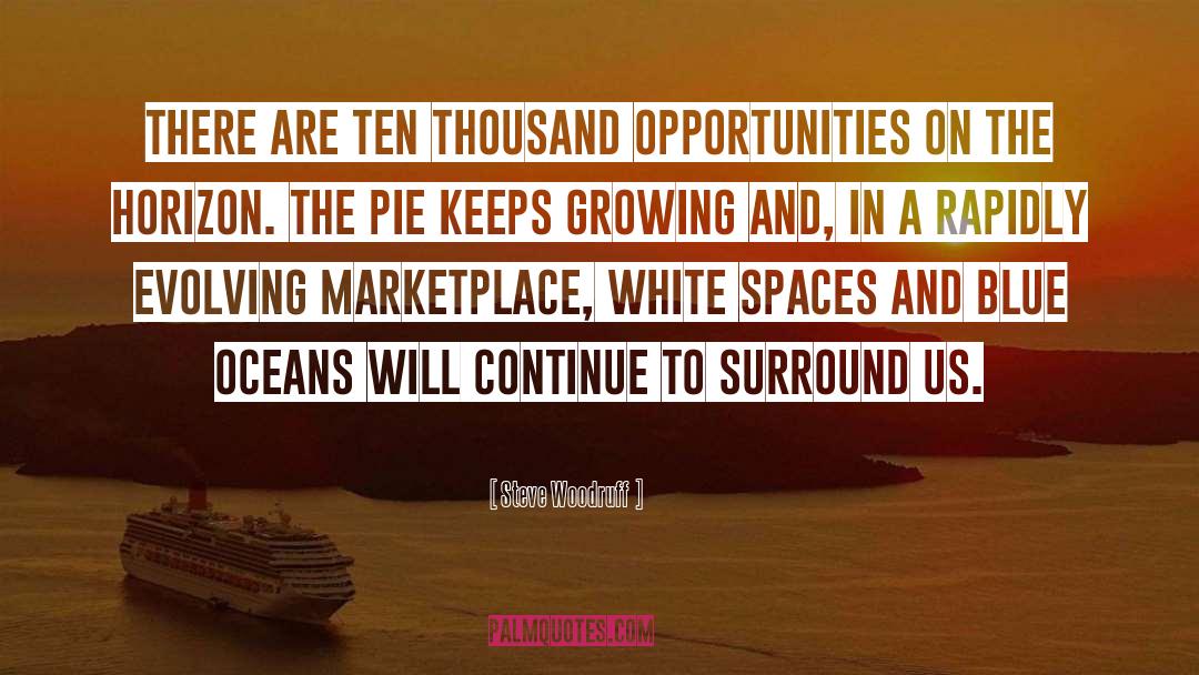 Steve Woodruff Quotes: There are ten thousand opportunities