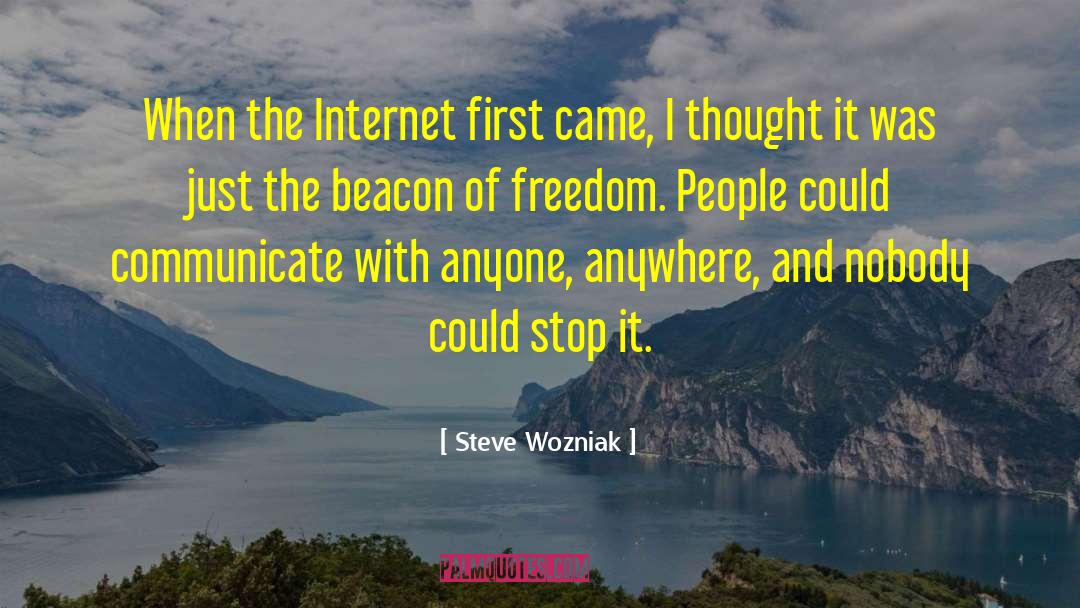 Steve Wozniak Quotes: When the Internet first came,