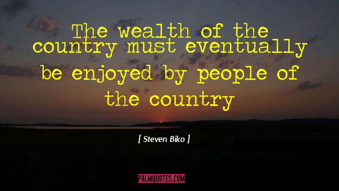 Steven Biko Quotes: The wealth of the country