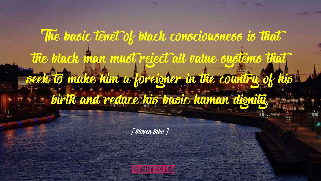 Steven Biko Quotes: The basic tenet of black