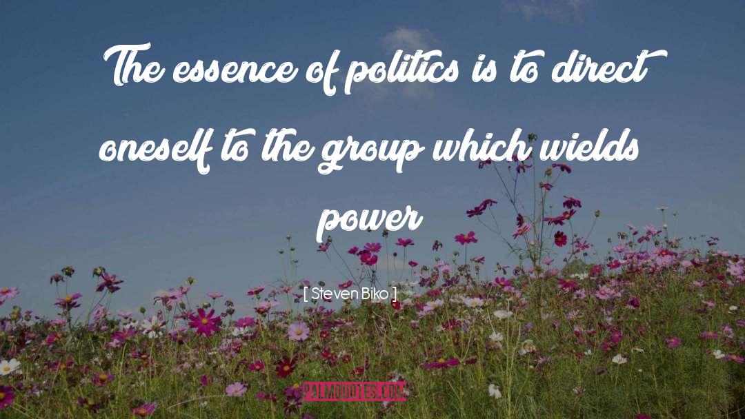 Steven Biko Quotes: The essence of politics is