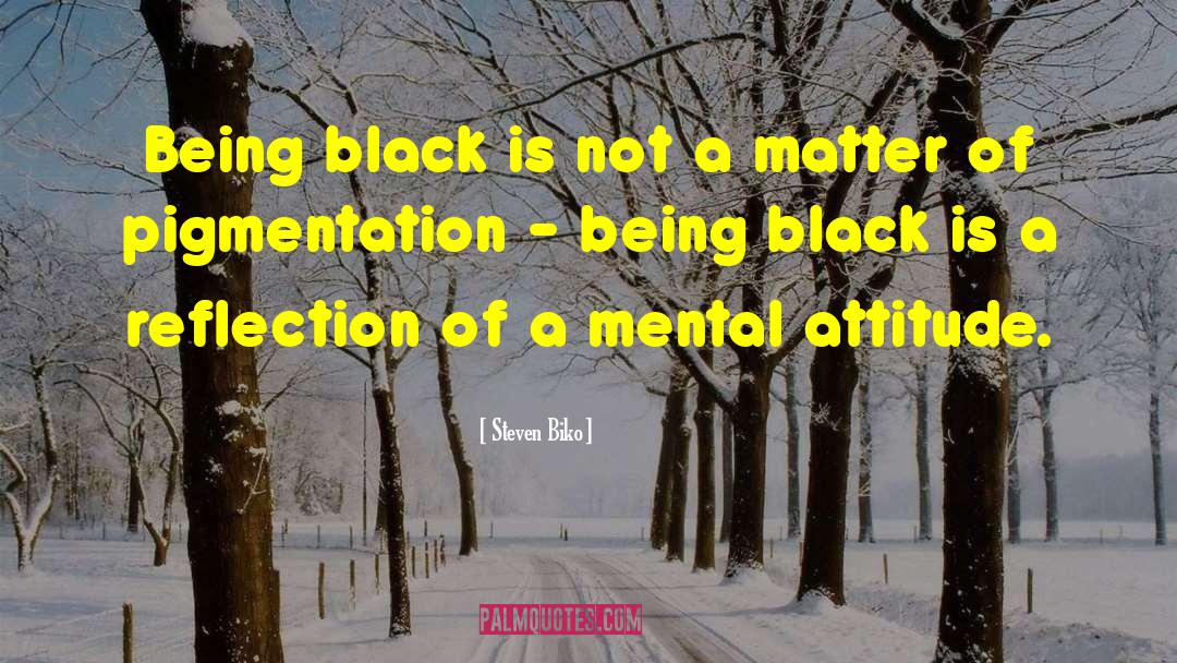 Steven Biko Quotes: Being black is not a