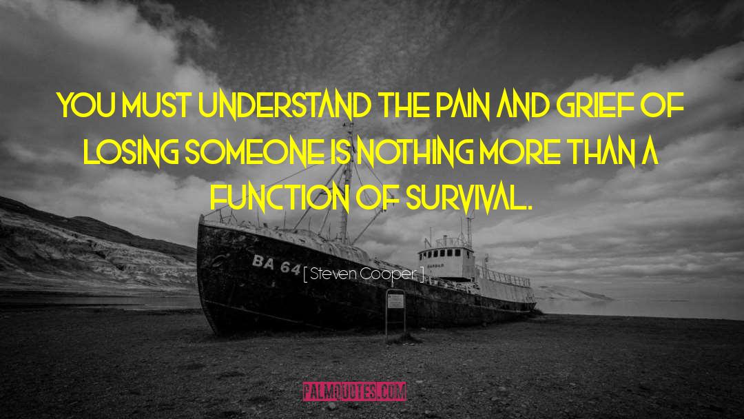 Steven Cooper Quotes: You must understand the pain