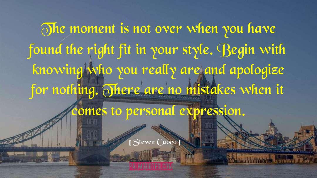 Steven Cuoco Quotes: The moment is not over