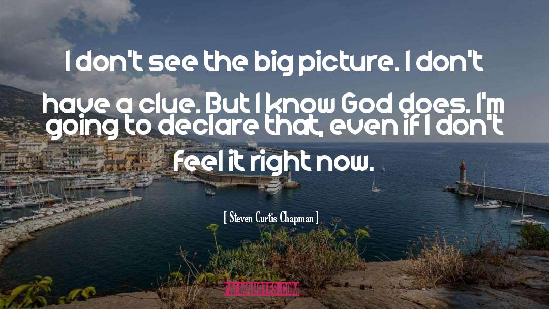 Steven Curtis Chapman Quotes: I don't see the big