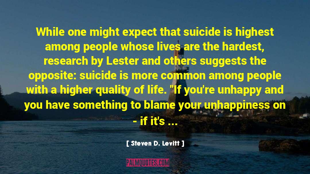 Steven D. Levitt Quotes: While one might expect that