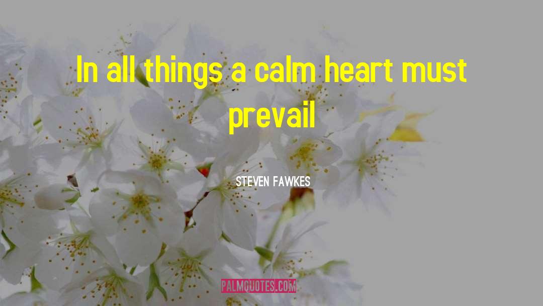 Steven Fawkes Quotes: In all things a calm