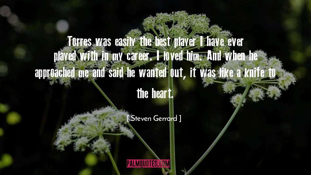 Steven Gerrard Quotes: Torres was easily the best