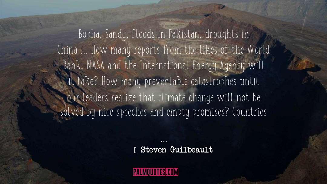 Steven Guilbeault Quotes: Bopha, Sandy, floods in Pakistan,