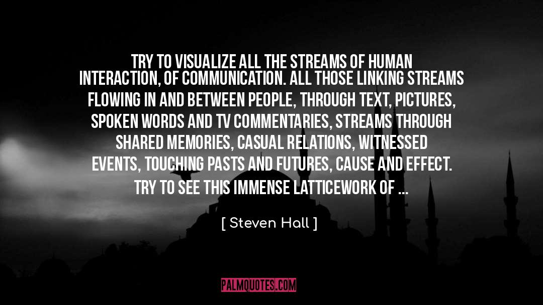 Steven Hall Quotes: Try to visualize all the