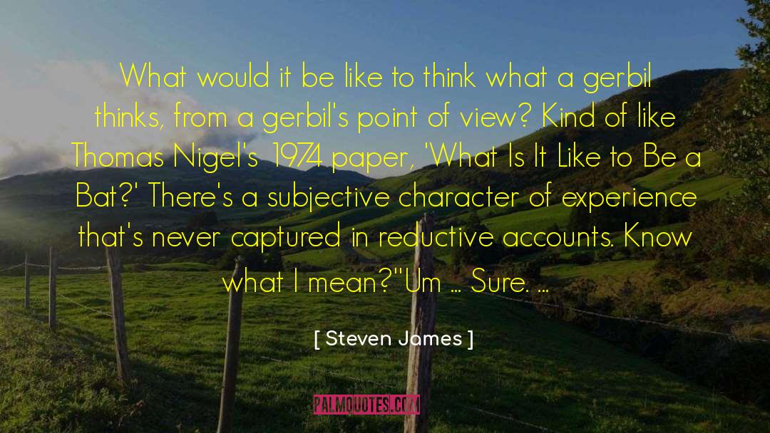 Steven James Quotes: What would it be like