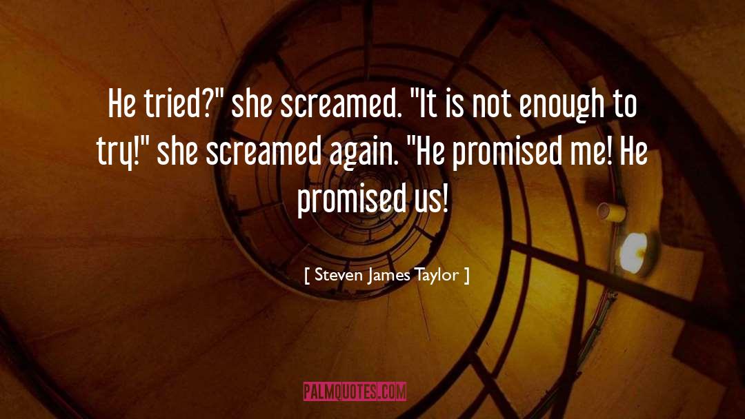 Steven James Taylor Quotes: He tried?