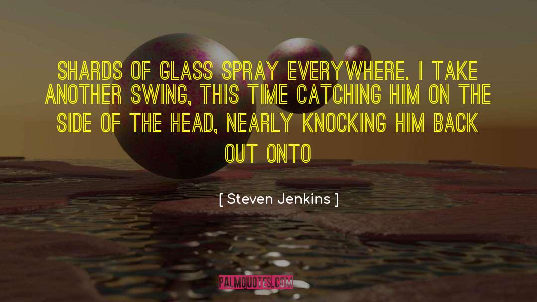 Steven Jenkins Quotes: shards of glass spray everywhere.