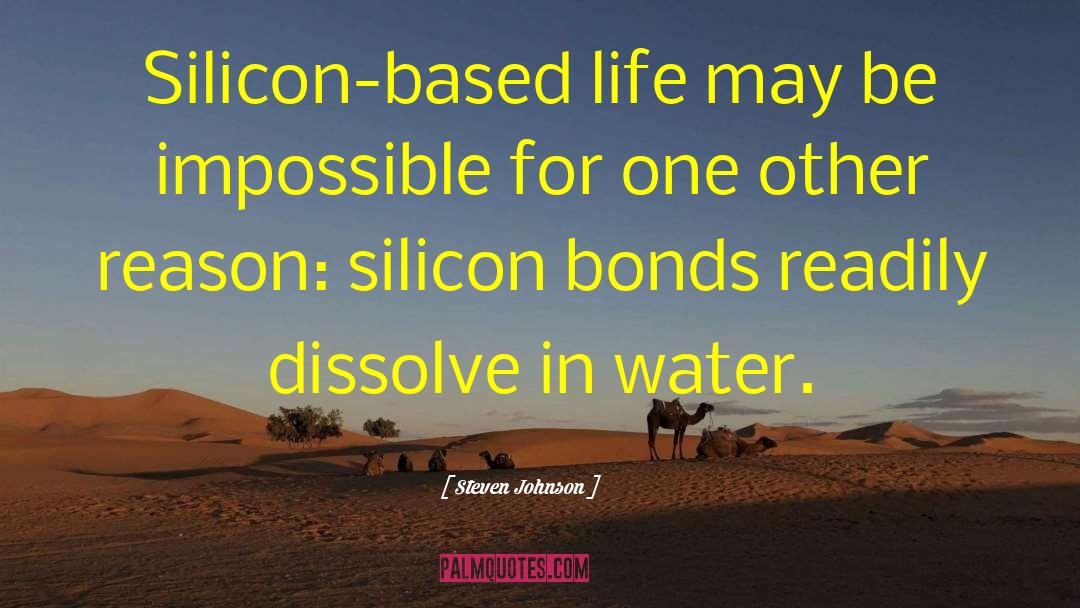 Steven Johnson Quotes: Silicon-based life may be impossible