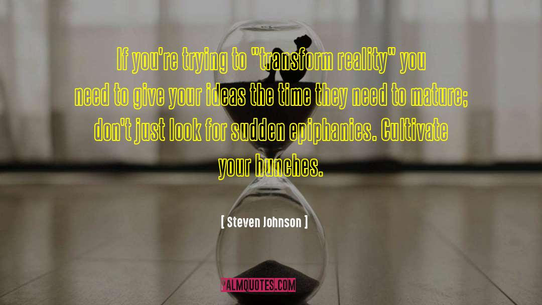 Steven Johnson Quotes: If you're trying to 