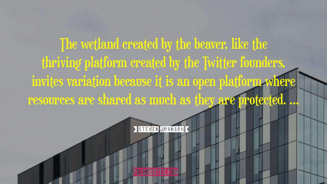 Steven Johnson Quotes: The wetland created by the