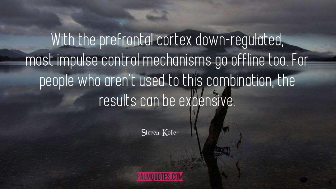 Steven Kotler Quotes: With the prefrontal cortex down-regulated,