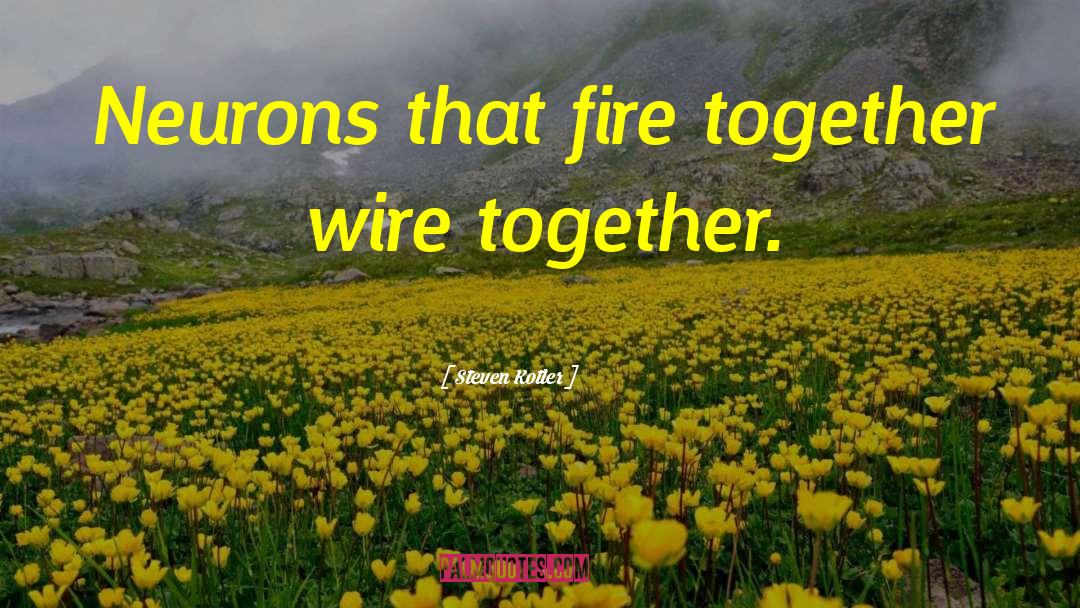 Steven Kotler Quotes: Neurons that fire together wire