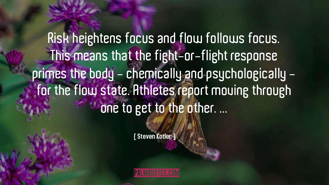 Steven Kotler Quotes: Risk heightens focus and flow