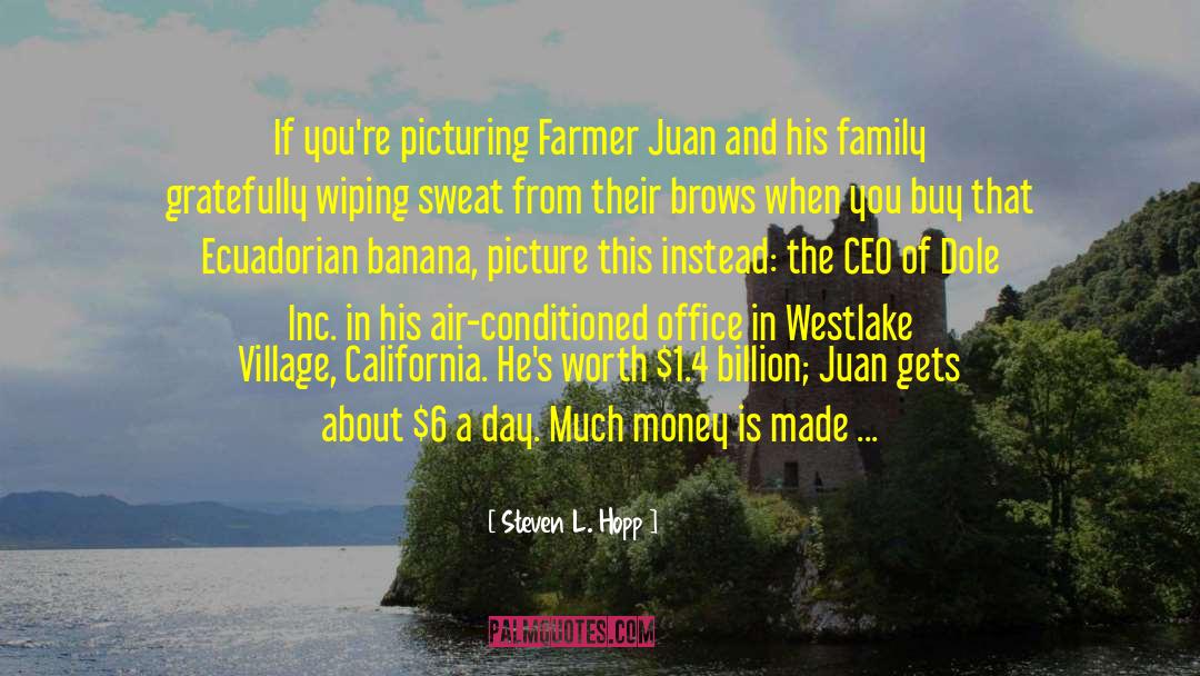 Steven L. Hopp Quotes: If you're picturing Farmer Juan