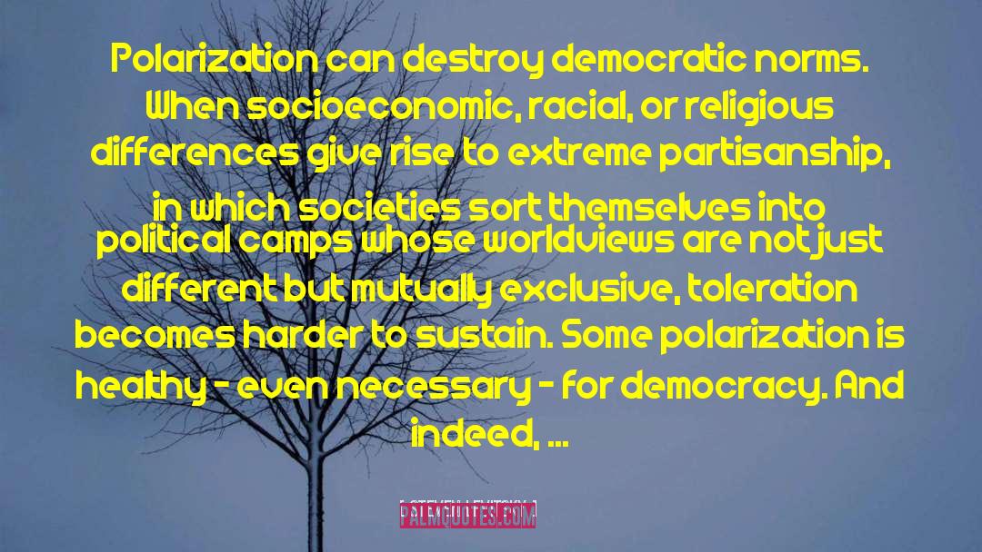 Steven Levitsky Quotes: Polarization can destroy democratic norms.