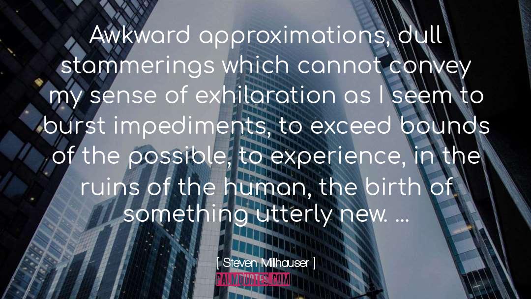 Steven Millhauser Quotes: Awkward approximations, dull stammerings which