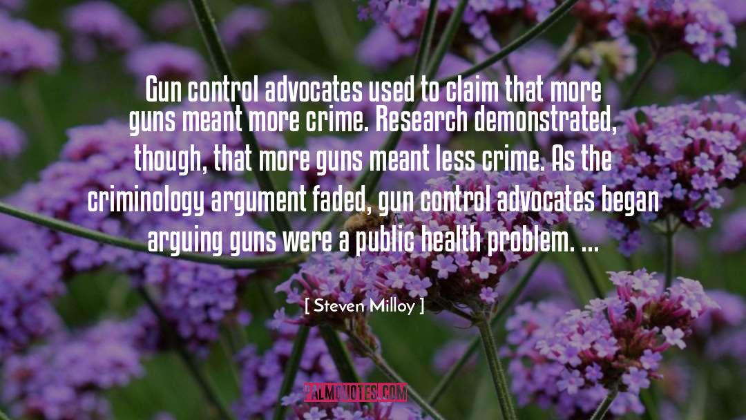 Steven Milloy Quotes: Gun control advocates used to