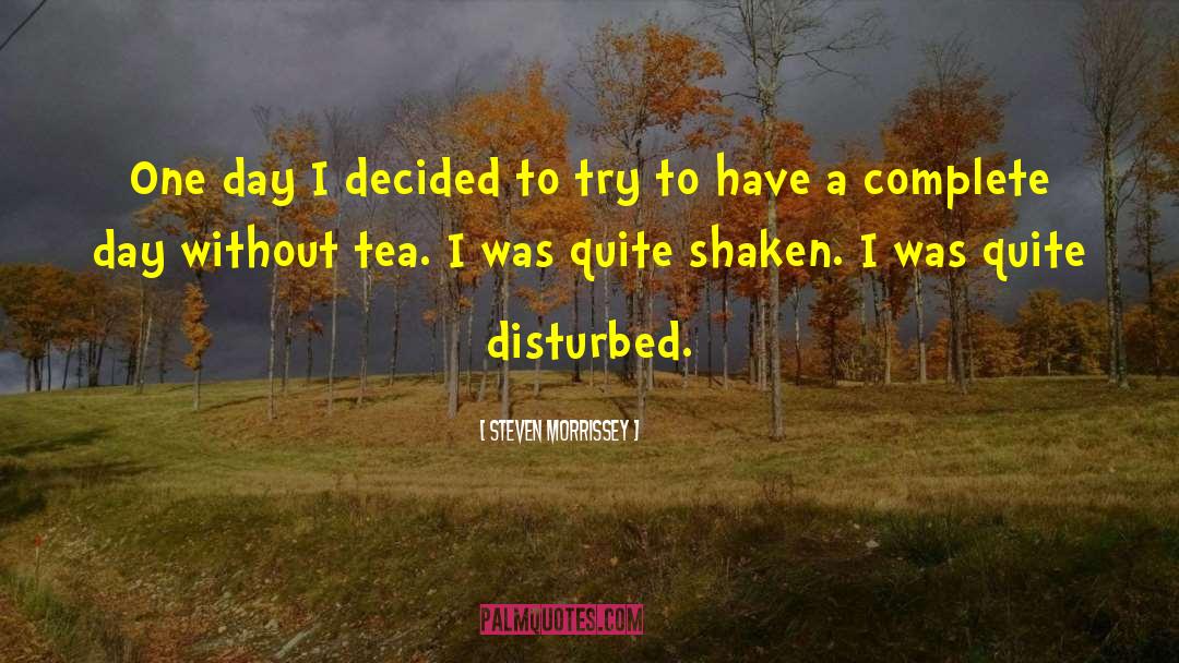 Steven Morrissey Quotes: One day I decided to