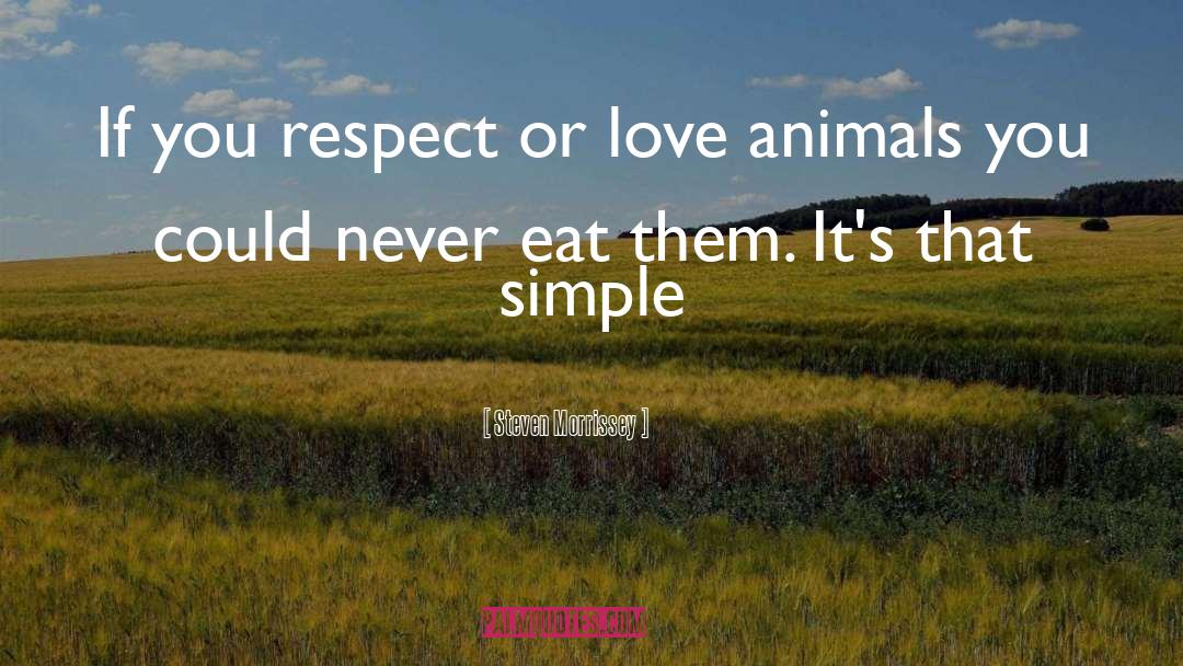Steven Morrissey Quotes: If you respect or love
