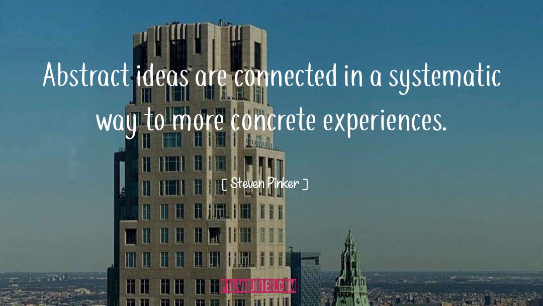 Steven Pinker Quotes: Abstract ideas are connected in