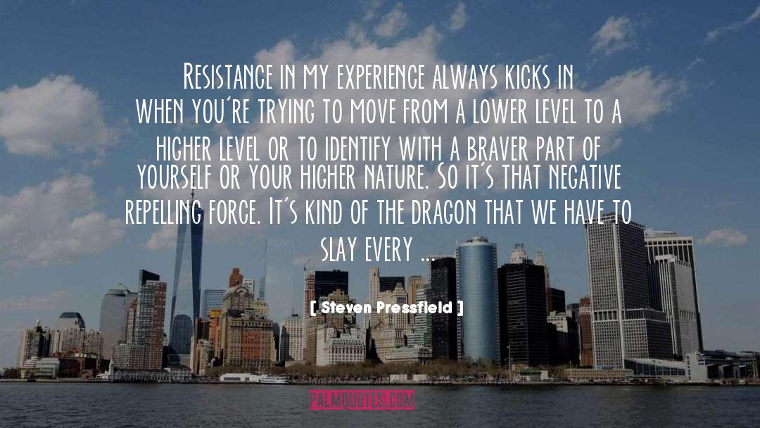 Steven Pressfield Quotes: Resistance in my experience always