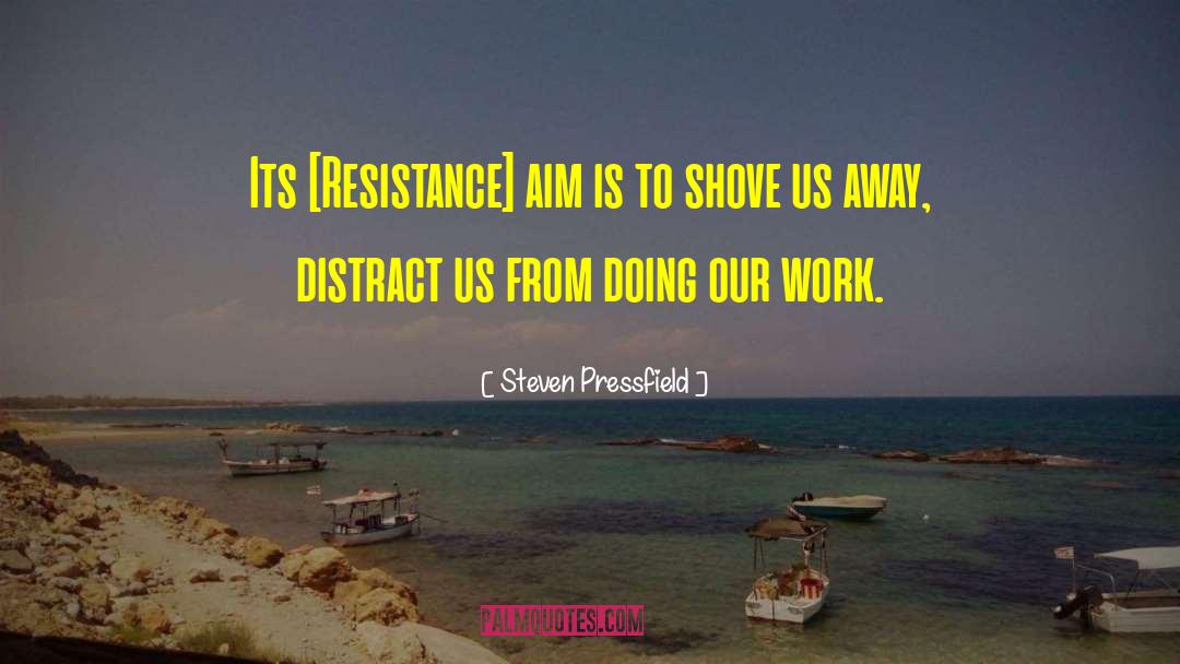 Steven Pressfield Quotes: Its [Resistance] aim is to
