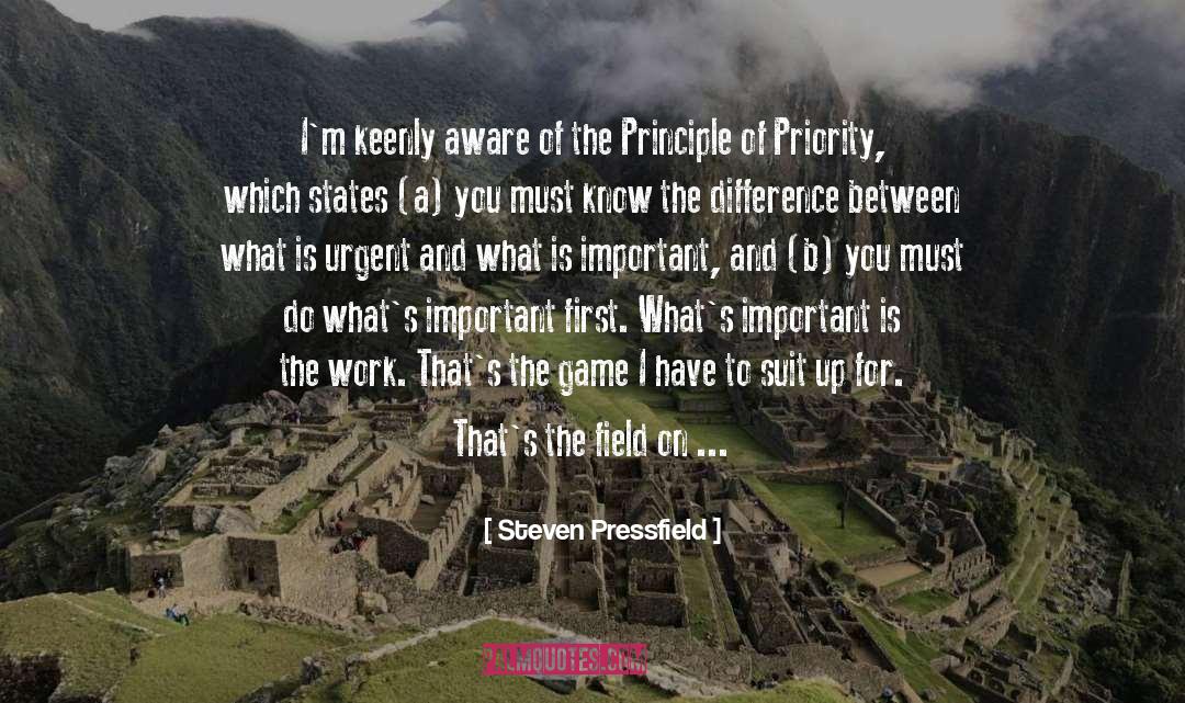 Steven Pressfield Quotes: I'm keenly aware of the